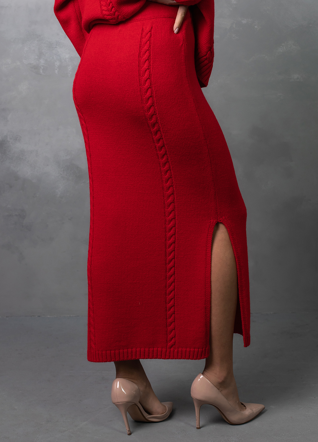 Спідниця міді з розрізами 0147