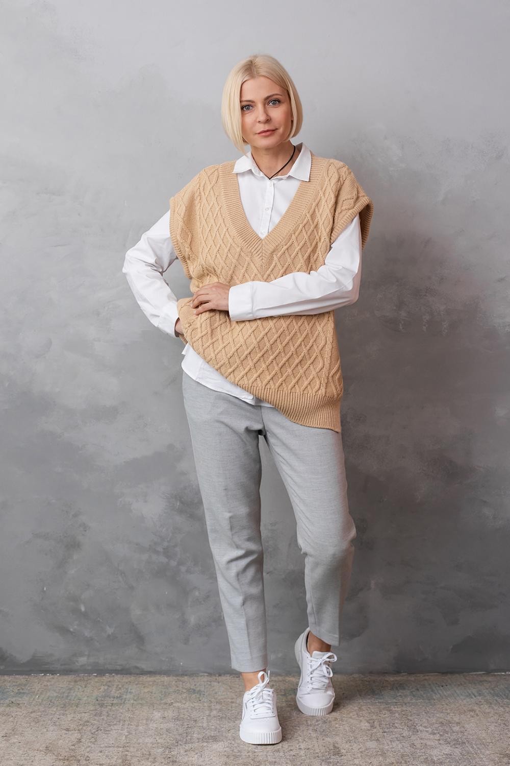 Жилет оверсайз з аранами 0104