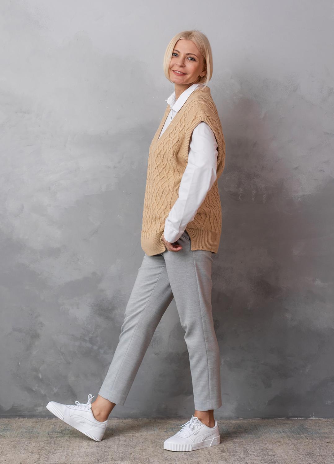 Жилет оверсайз з аранами 0104